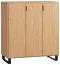 Kommode Patitas 06, Farbe: Eiche - Abmessungen: 100 x 90 x 47 cm (H x B x T)
