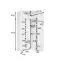 Eckkleiderschrank / Kleiderschrank Tripoli 03, Farbe: Eiche- Abmessungen: 198 x 117 x 117 cm (H x B x T)