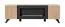 TV-Unterschrank Nordkapp 05, Farbe: Hickory Jackson / Schwarz - Abmessungen: 52 x 160 x 45 cm (H x B x T), mit zwei Fächern und einen Schwarzen Biokamin