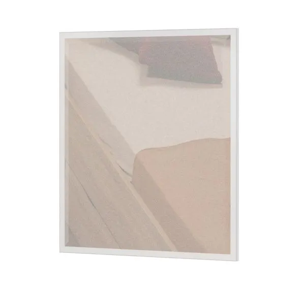 Spiegel Lepa 23, Farbe: Weiß - Abmessungen: 87 x 79 x 2 cm (H x B x T)