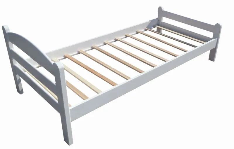 Jugendbett Damboa 11, Farbe: Weiß, Buche massiv - Liegefläche: 140 x 200 cm (B x L)