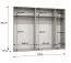 Kleiderschrank mit drei Kleiderstangen Korab 95, Farbe: Schwarz, Soft-Close-Funktion, Griffe: Kaschmir, 2,5 Meter breit, drei Fächer, Drehtürenschrank