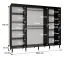 Schlichter Kleiderschrank mit Marmor-Optik Jotunheimen 95, Farbe: Weiß - Abmessungen: 208 x 250,5 x 62 cm (H x B x T)