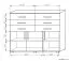 Kommode Cikupa 38, Farbe: Nuss / Ulme - Abmessungen: 103 x 130 x 40 cm (H x B x T)