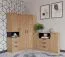 Kommode | Fafe 05 | 137 x 40 x 95 cm | Eiche Artisan / Schwarz | 2 Türen | Zweifarbig | 3 Schubladen | 7 Fächer | Soft Close System | reichlich Stauraum