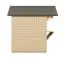 Verkaufsstand | Kiosk | inkl. Fußboden | Naturbelassen | Grundfläche: 3,19 m² | Verkaufshäuschen | Satteldach | Sonnentraum 01 | Gerahmte Massivholztür