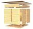 Gartenhaus 1,39 x 1,91 Meter (inkl. Dach) | aus Holz | aus vorgefertigten Elementen| unbehandelt | mit Pultdach Abbildung