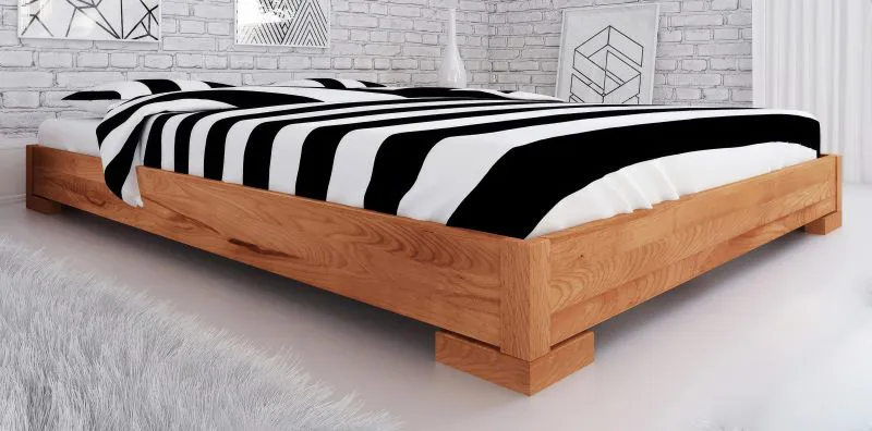 Einzelbett / Gästebett Kapiti 10 Kernbuche massiv geölt - Liegefläche: 140 x 200 cm (B x L)