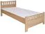 Einzelbett / Gästebett Buche massiv Vollholz natur 109, inkl. Lattenrost - Abmessung 90 x 200 cm