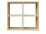Hängeregal / Wandregal Kiefer massiv Vollholz natur Junco 290 - Abmessungen: 60 x 64 x 20 cm (H x B x T)