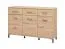 Sideboard / Kommode mit drei Schubladen Sabas 10, Farbe: Eiche Artisan, drei Türen, ABS-Kantenschutz, sechs Fächer, Maße: 90 x 138 x 40 cm