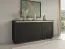 Sideboard / Kommode mit drei Türen Finghall 10, Farbe: Schwarz, Soft-Close-Funktion, ABS-Kantenschutz, sechs Fächer, Maße: 71,6 x 153,4 x 39 cm