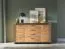 Sideboard / Kommode mit vier Schubladen Dagali 06, zwei Türen, Farbe: Eiche / Schwarz, Soft-Close Funktion, vier Fächer, ABS-Kantenschutz