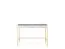 Schlichter Schreibtisch Worthing 35, Farbe: Weiß / Gold - Abmessungen: 78 x 104 x 50 cm (H x B x T)