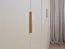 Falttür / Kleiderschrank | Farbe: Beige / Eiche | 3 Schubladen | 1 Hosenhalter | inkl. LED-Beleuchtung mit Bewegungssenor | 160 x 60 x 240 cm