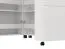 Schuhschrank | Farbe: Opak Weiß | zwei Drehtüren | 92 x 33 x 113 cm | breit | 9 Schuhfächer | schwarze Griffe | kleiner Schrank | für den Vorraum