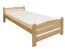 Einzelbett / Gästebett Buche massiv Vollholz natur 118, inkl. Lattenrost - Abmessung 140 x 200 cm