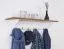 Garderobe Kiefer Vollholz massiv weiß / braun Lagopus 01 – Abmessungen: 25 x 100 x 25 (H x B x T)