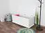 Truhe Kiefer massiv Vollholz weiß 180 – 50 x 120 x 48 cm (H x B x T)