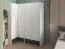 Moderner Kleiderschrank Soft-Close-System Mackinac 02, Farbe: Weiß / Eiche / Grafit matt, ABS-Kantenschutz, Maße: 196 x 82 x 53 cm, mit zwei Türen, einer Schublade und ein Fach