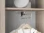 Garderobenschrank | zwei Türen | Maße: 54 x 34 x 198 cm | Soft-Close-Funktion | Eiche Cremona / Kaschmir | ausziehbare Kleiderstange | 3 Fächer | ABS-Kanten