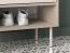 Kommode | Soft-Close-Funktion | Farbe: Eiche Cremona / Kaschmir | eine Schublade | Maße: 50 x 34 x 95 cm | Soft-Close-Funktion | 3 Fächer | Metallbeine