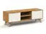 TV-Unterschrank Timaru 26 Wildeiche geölt / Weiß, teilmassiv - Abmessungen: 48 x 134 x 40 cm (H x B x T)