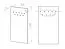 Garderobe Lautela 07, Farbe: Schwarz - Abmessungen: 153 x 80 x 3 cm (H x B x T)