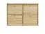 Schuhschrank Kiefer Holz massiv, Farbe: Natur 80x110x29 cm Abbildung
