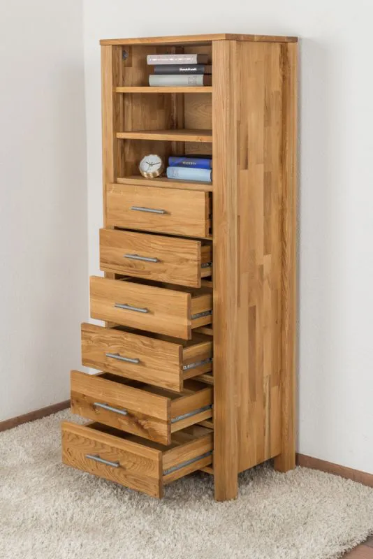 Regal Wooden Nature 128 Eiche massiv - 160 x 60 x 40 cm (H x B x T)