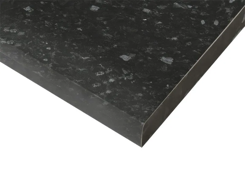 Arbeitsplatte für Küchenzeile / Küchenblock | Farbe: Feuerstein Schwarz | 200 x 60 x 2,8 cm