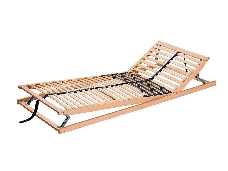 Rahmenlattenrost für Einzelbett, Liegefläche 80 x 200 cm, Holzlattenrost, mit verstellbarer Kopf- und Fußstütze