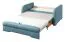 2er Sofa ausziehbar Zoersel 02, Farbe: Blau - Abmessungen: 91 x 146 x 95 cm (H x B x T)