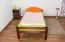 Einzelbett "Easy Premium Line" K1/1n, Buche Vollholz massiv Dunkelbraun - Maße: 90 x 200 cm