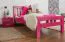 Einzelbett "Easy Premium Line" K8, Buche Vollholz massiv rosa lackiert - Liegefläche: 90 x 190 cm