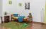 Kinderbett / Jugendbett "Easy Premium Line" K1/2n, Buche Vollholz massiv kirschrot lackiert - Liegefläche: 90 x 200 cm