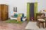 Kleiderschrank Kiefer Vollholz massiv Eichefarben 009 - Abmessung 190 x 80 x 60 cm (H x B x T)