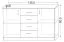 Kommode Tandil 15, Farbe: Erle - 82 x 135 x 40 cm (H x B x T)