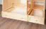 Kleiderschrank Massivholz natur 019 - Abmessung 190 x 133 x 60 cm (H x B x T)