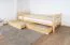 Kinderbett / Jugendbett Milo 36 inkl. 2 Schubladen und Lattenrost, in Natur, Kiefer Massivholz, Liegefläche 90 x 200 cm, robust und langlebig