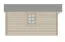 Gartenhaus Wiesentraum 08, Naturbelassen, 44 mm Blockbohlenhaus, Grundfläche 16 m², Satteldach, mit 1 Doppeltür und 1 Einzelfenster
