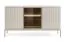 Kommode mit LED-Beleuchtung, 83 x 154 x 39 cm, in Kaschmir, mit Push-to-open Funktion, ABS-Kanten, mit 6 Fächern, 1 Glastür, 2 Holztüren