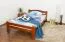 Massivholzbett Buche 120 x 200 cm Kirsche mit Lattenrost Abbildung