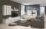 Vitrine Garim 15, Farbe: Beige Hochglanz - 123 x 90 x 40 cm (H x B x T)