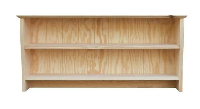 Küchenregal Hängeregal Küchen-Wandregal - 100 cm breit, Kiefer Massivholz, Farbe: Natur Abbildung