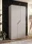 Kleiderschrank / Drehtürenschrank | Farbe: Kaschmir | 1 Meter breit | 1 Fach | 1 Kleiderstange | Griffe: Gold | Maße: 100 x 52 x 202 cm | Soft-Close-Funktion | ABS