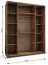 Kleiderschrank / Schiebetürenschrank | 11 Fächer | 2 Kleiderstangen | 2 Schiebetüren | 245,5 x 200 x 64 cm | Spiegel | Soft-Close | Farbe: Kaschmir