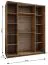Kleiderschrank / Schiebetürenschrank | 2 Kleiderstangen | 245,5 x 200 x 64 cm | 2 Schiebetüren | Soft-Close | Spiegel | Farbe: Weiß | 11 Fächer