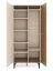 Kleiderschrank | Nuss/Kaschmir | 88 x 52 x 190 cm | 2-türiger Schrank | ABS-Kanten | 2 Türen | 2 Kleiderstangen | 5 Einlegeböden | Belladere 01