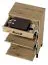 Schuhschrank Pandrup 02, Farbe: Eiche - Abmessungen: 94 x 55 x 34 cm (H x B x T), mit 2 Türen, 1 Schublade und 4 Fächern